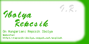 ibolya repcsik business card